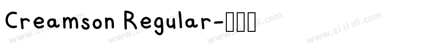 Creamson Regular字体转换